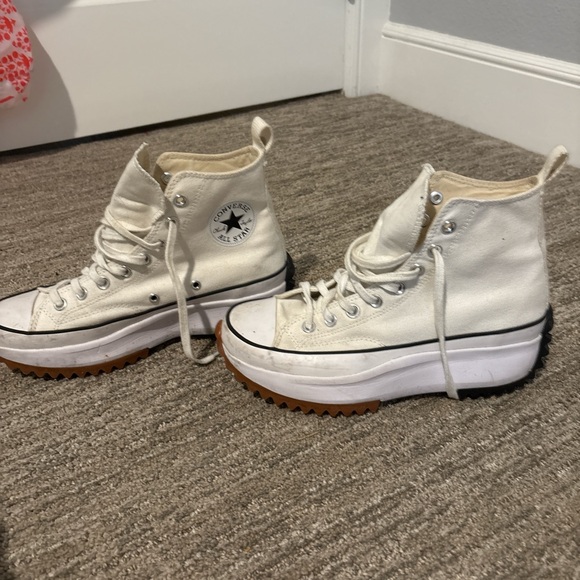 Converse White Platform High-Tops - Picture 3 of 4